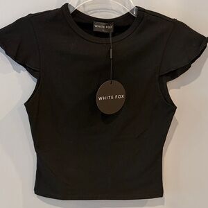 White Fox "Into Me Relaxed Baby Tee" S NWT!